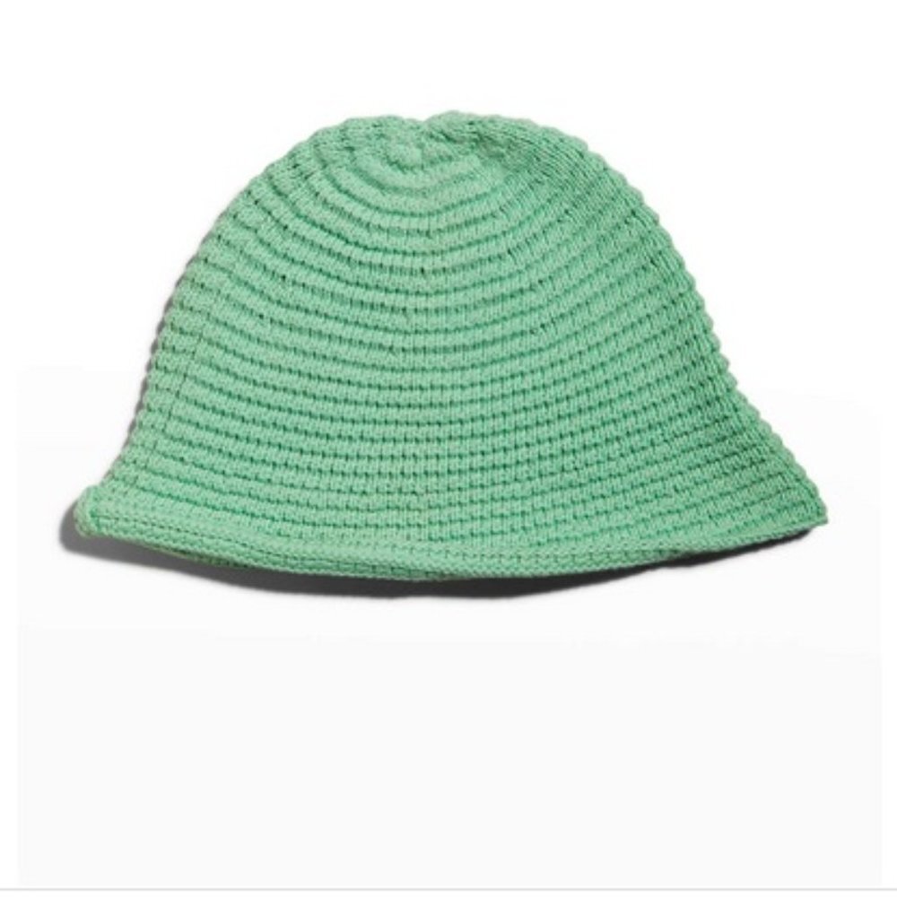 WeWoreWhat Crochet Bucket Hat - Mint Green ONE SIZE